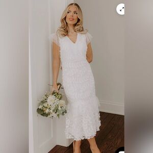 Elegant White Lace Dress